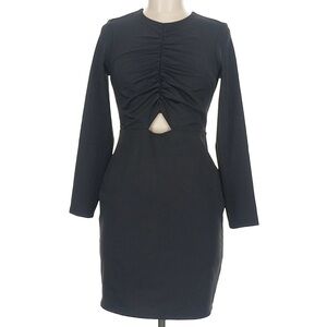 Express body contour ruched cut-out mini dress